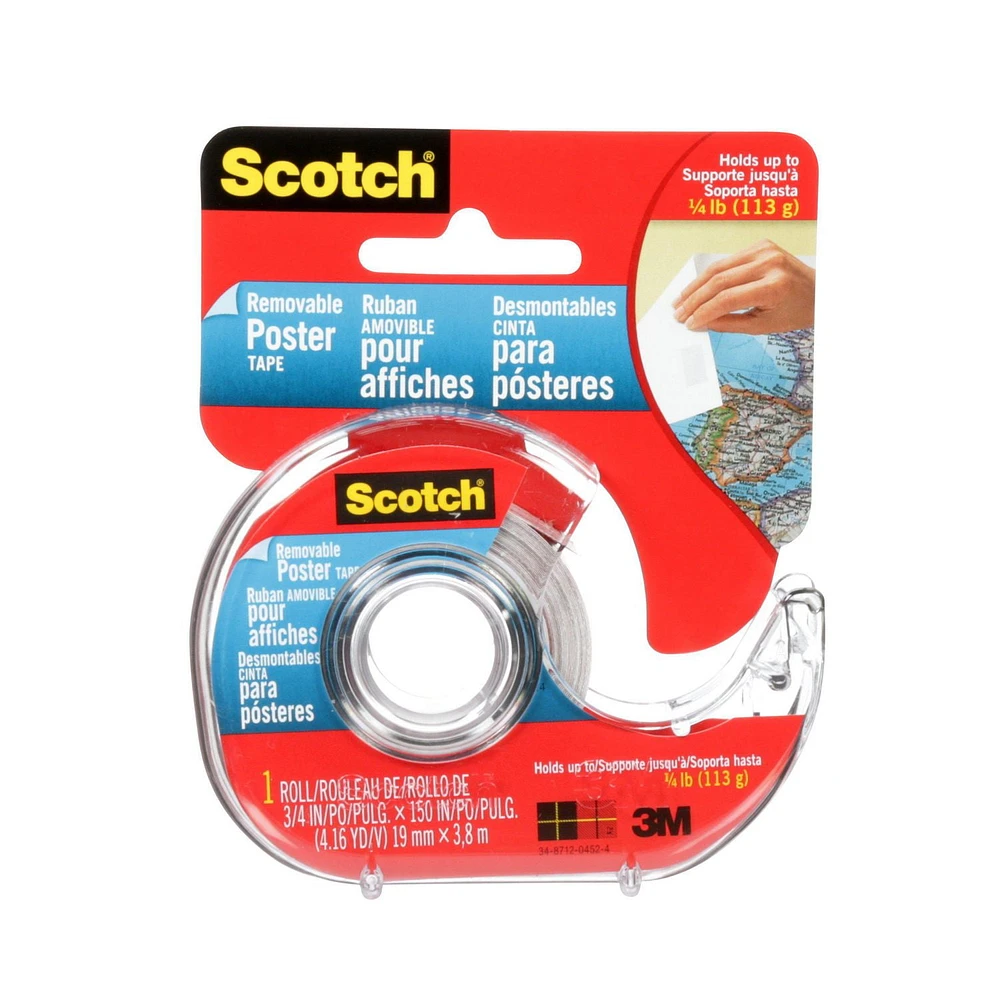 Scotch® Removable Poster Tape 109-ESF, 1 Roll Per Pack