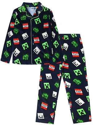 Minecraft Knit Sleep 2 Piece PJ set - Kids, Sizes XS-L