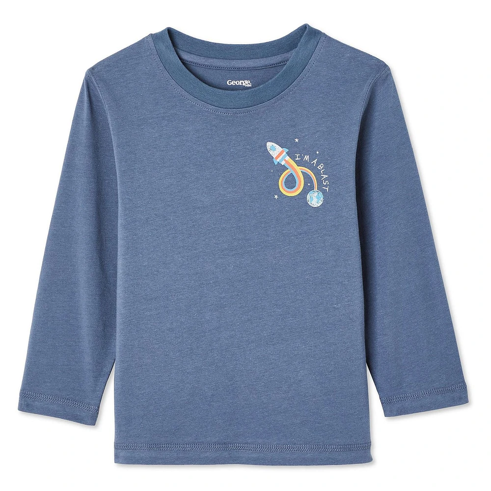 George Toddler Boys' Long Sleeve Tee, Sizes 2T-5T