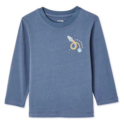 George Toddler Boys' Long Sleeve Tee, Sizes 2T-5T