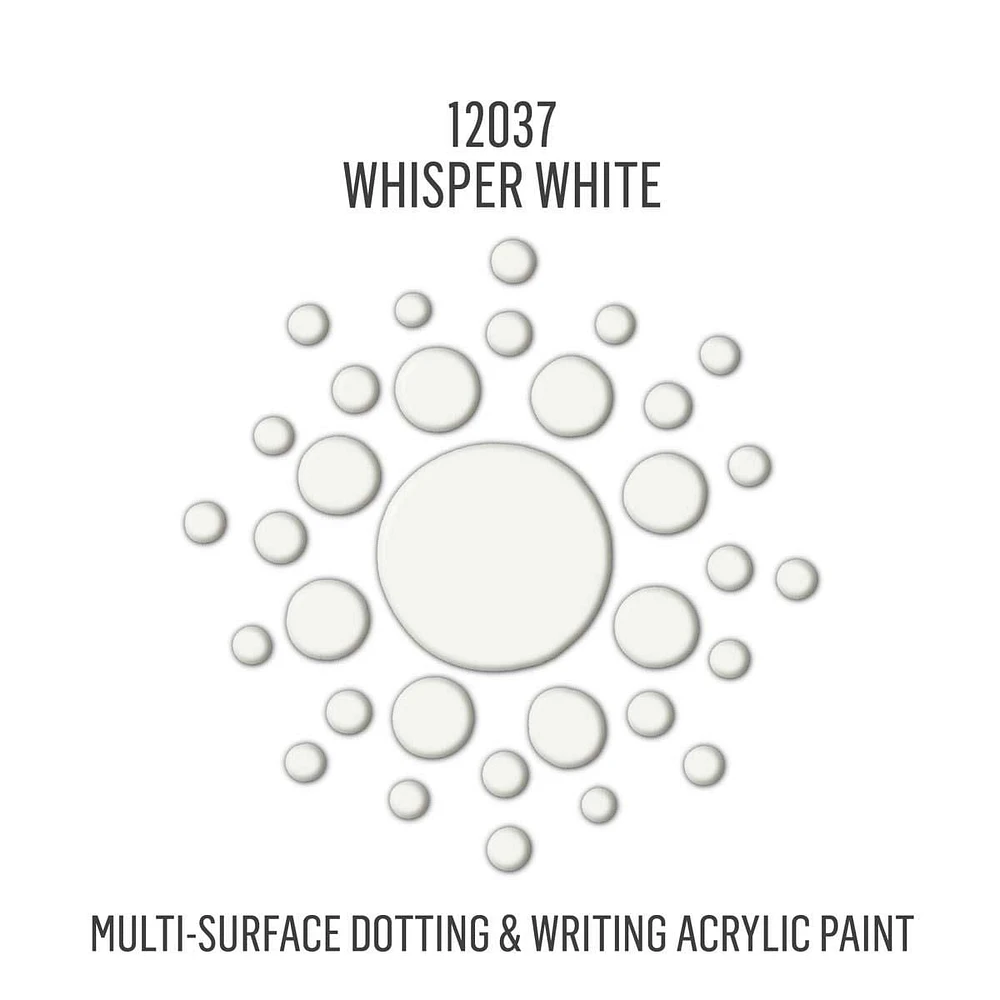 FolkArt Dots 2 oz Acrylic Paint, Whisper White, FolkArt Dots Acrylic Paint