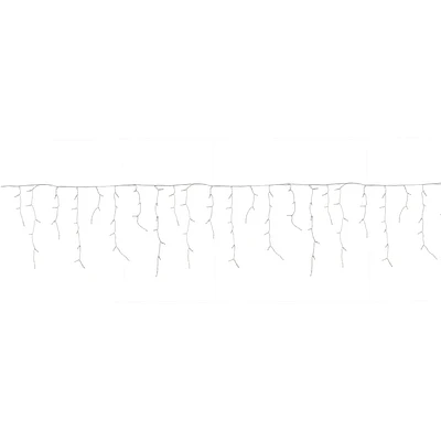 240 5MM LED ICICLE, INDOOR/OUTDOOR, TWINKLING, ADAPTOR, CLEAR WIRE, PURE WHITE,CONNECTABLE, 240CT TWINKLING ICICLE