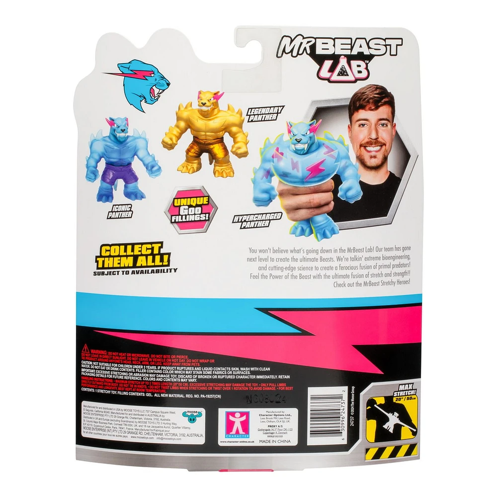 MrBeast Lab Stretchy Figure by Heroes of Goo Jit Zu, Squishy Iconic Panther