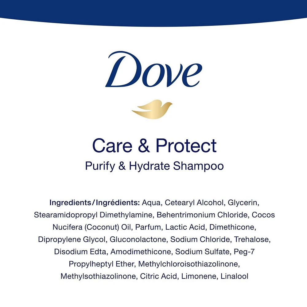 Dove Purify & Hydrate Shampoo, 355 ml Shampoo