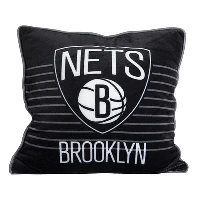 NBA Brooklyn Nets Pillow Cushion, 18” x 18”