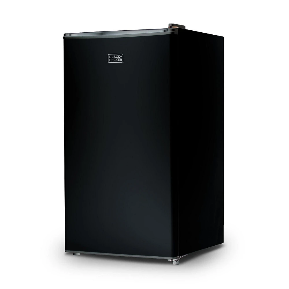 Black + Decker BCRK32B Compact Refrigerator Energy Star Single Door Mini Fridge with Freezer, 3.2 Cubic Feet, Black