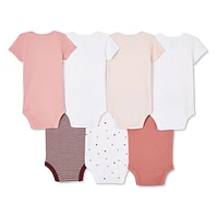 George Baby Girls' Bodysuit 7-Pack, Sizes NB-12 months