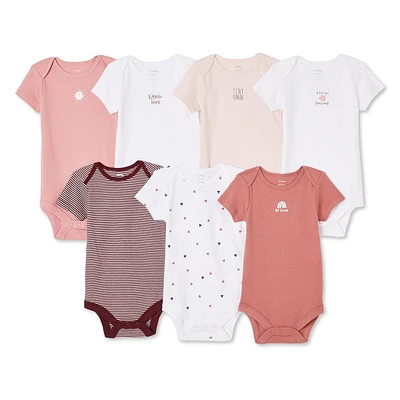 George Baby Girls' Bodysuit 7-Pack, Sizes NB-12 months