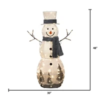 Sparkle Glitterscape Trees 4ft Snowman (Classic White)