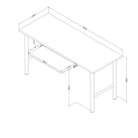 Desk with Keyboard Tray from the collection Ezra South Shore