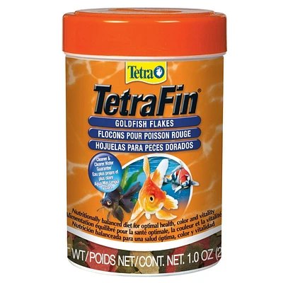 TetraFin Fish Food Flakes for Goldfish, 28g