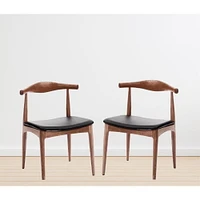 Lobo Dining chair Set of 2- Classic modern Comfortable Armless Chair