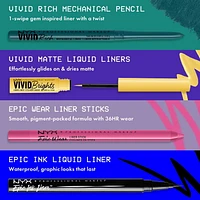 NYX PROFESSIONAL MAKEUP, Liner rétractable Vivid Rich, Crayon pour les yeux, Nuances riches, Formule végane Pigment pierre précieuse