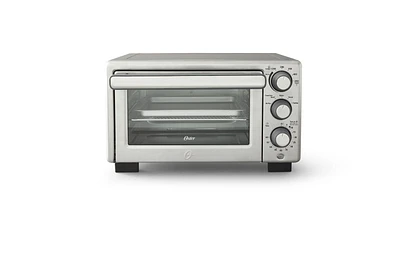 Oster Compact Countertop Oven With Air Fryer, Stainless Steel, 4 appliances, 1 compact design