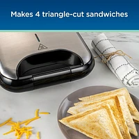 Oster DiamondForce Sandwich Maker, Stainless Steel Exterior