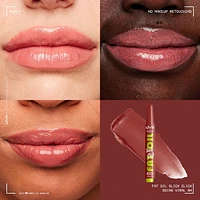 NYX PROFESSIONAL MAKEUP, Fat Oil Slick Click, Balm in a stick, Infused with nourishing oils, High shine finish - Double Tap (Raspberry Pink), Light buildable pigment