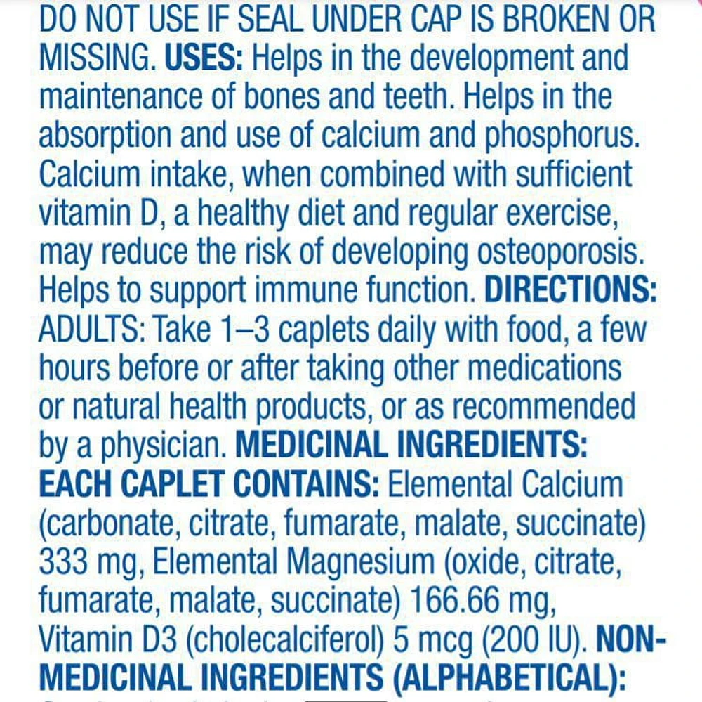 Equate Calcium Magnesium with Vitamin D3