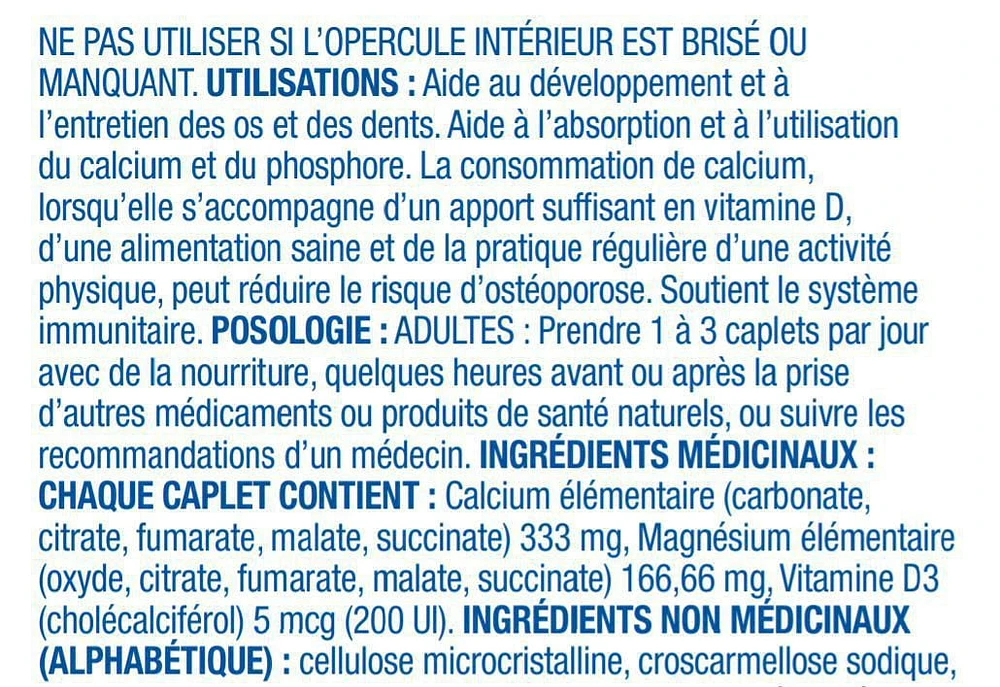 Equate Calcium Magnesium with Vitamin D3