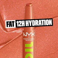 NYX PROFESSIONAL MAKEUP, Fat Oil Slick Click, Balm in a stick, Infused with nourishing oils, High shine finish - Double Tap (Raspberry Pink), Light buildable pigment