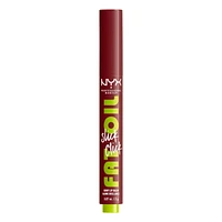 NYX PROFESSIONAL MAKEUP, Fat Oil Slick Click, Balm in a stick, Infused with nourishing oils, High shine finish - Double Tap (Raspberry Pink), Light buildable pigment