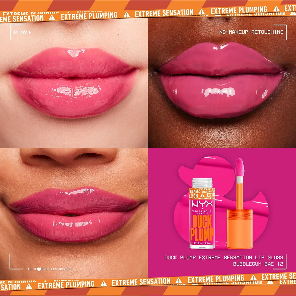NYX PROFESSIONAL MAKEUP, Brillant à lèvres haute pigmentation Duck Plump, Gloss repulpant, Couleur pigmentée, Formule végane