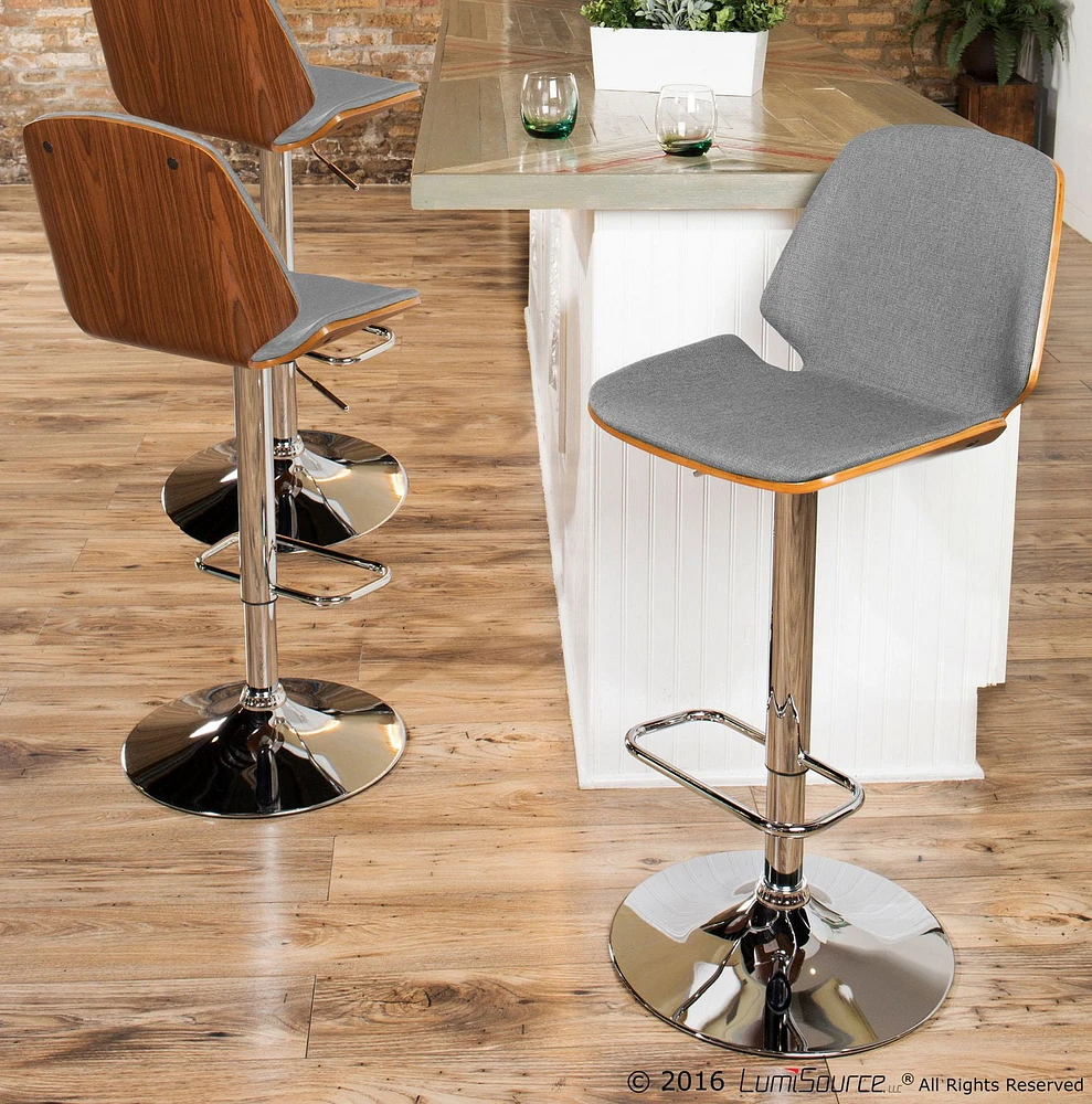 Serena Mid-Century Modern Barstool by LumiSource