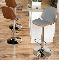 Serena Mid-Century Modern Barstool by LumiSource