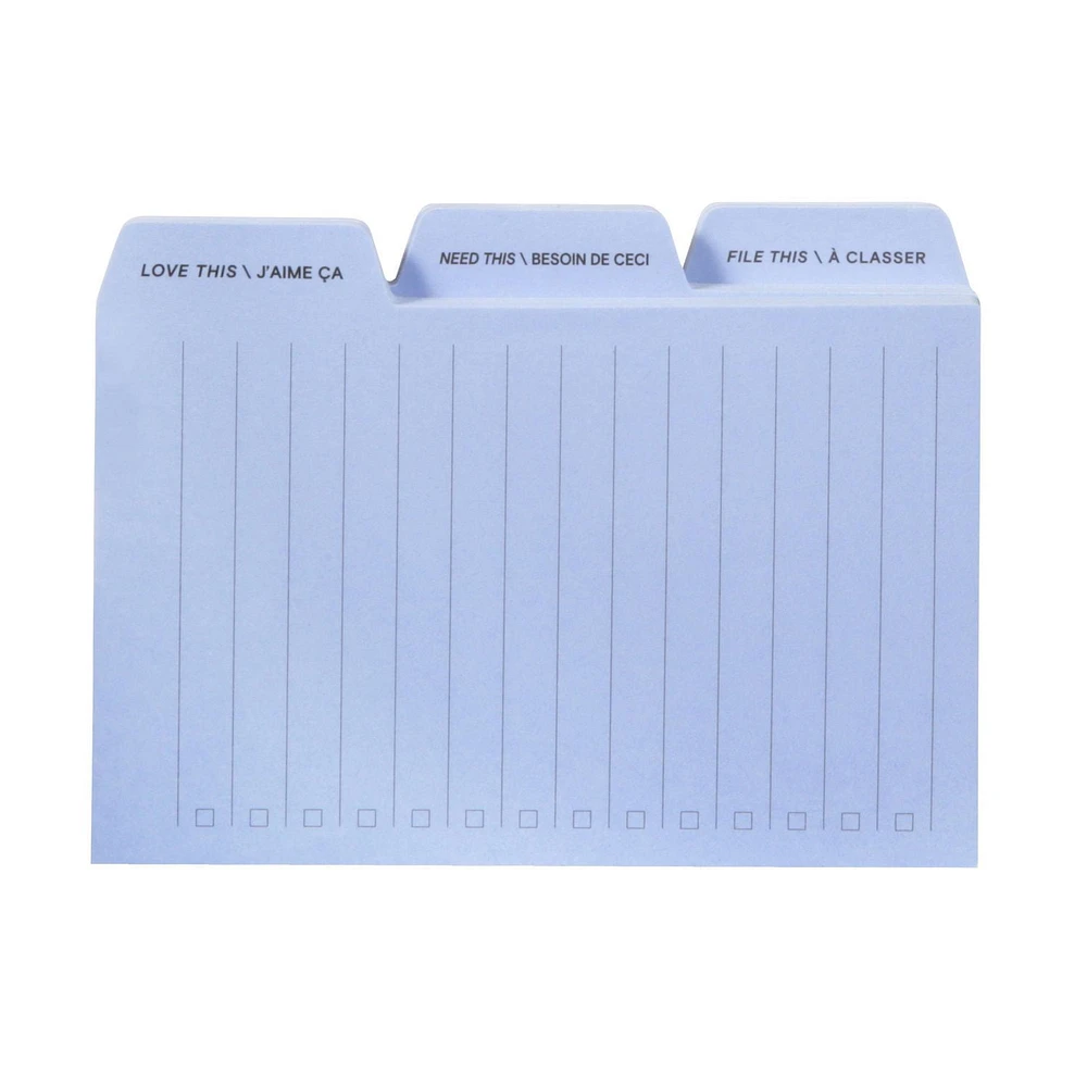 Post-it® Printed Notes, Tab Note Pack, Blue