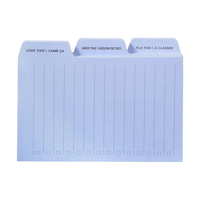 Post-it® Printed Notes, Tab Note Pack, Blue