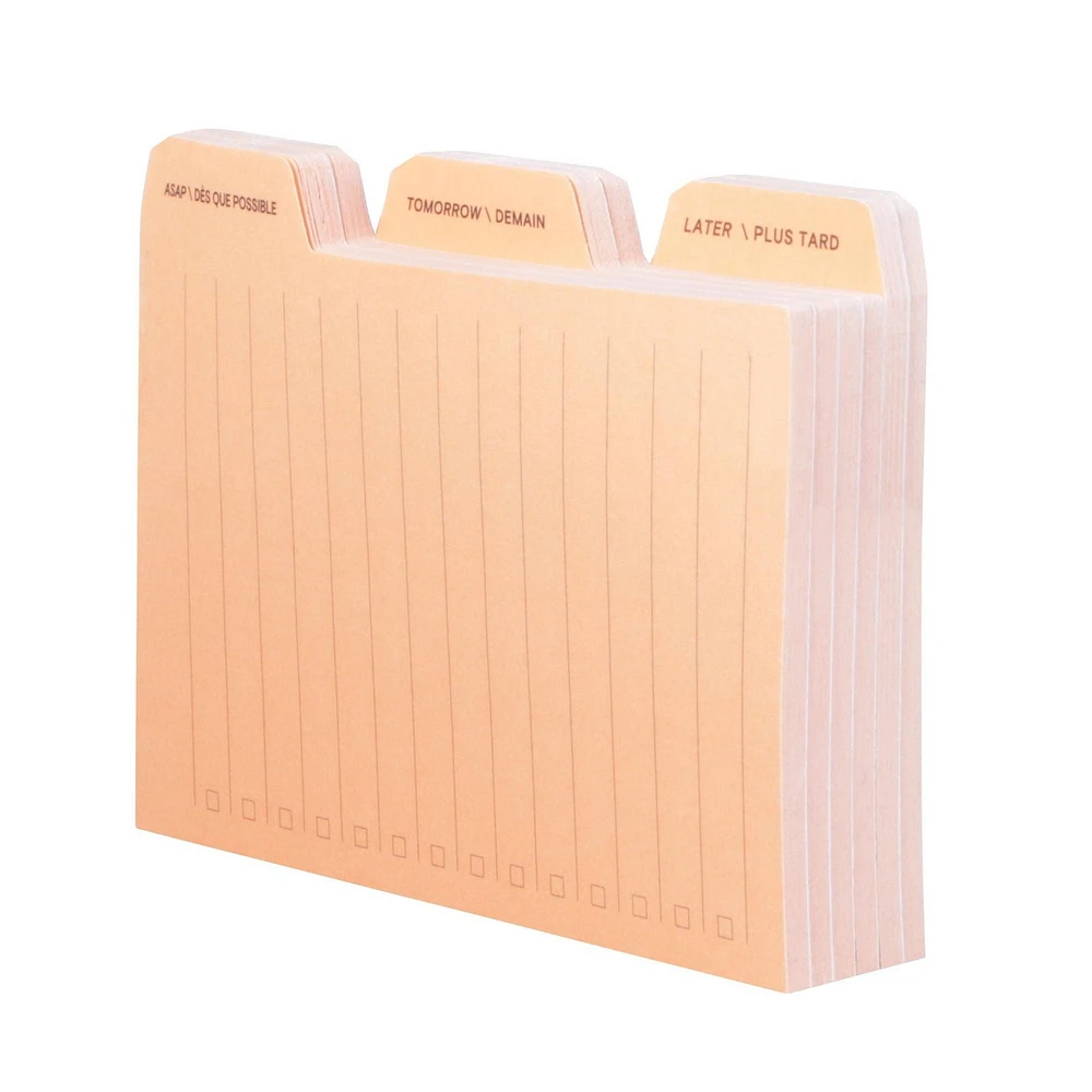 Post-it® Printed Notes, Tab Note Pack, Peach, 3.9 in x 2.9 in (99mm x 73mm)