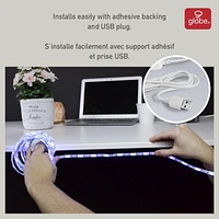 Wi-Fi Smart 2M/6.6 ft. Multicolor Changing RGB LED USB Plug-In Strip Light, No Hub Required, Voice Activated