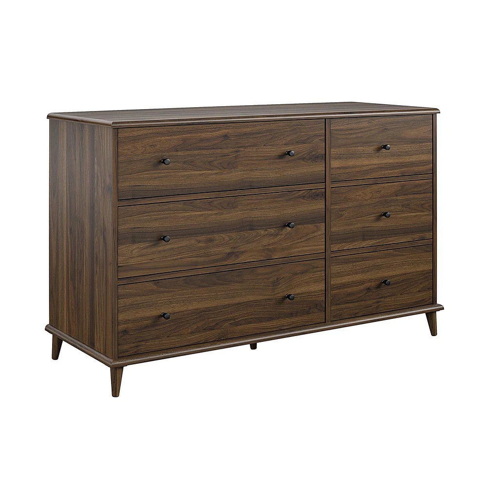 Farnsworth 6 Drawer Dresser, Walnut