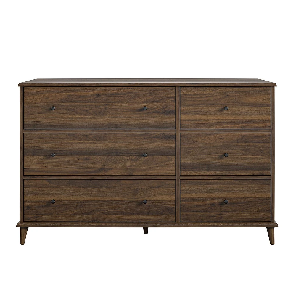 Farnsworth 6 Drawer Dresser, Walnut