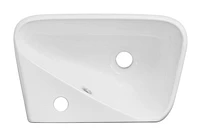 17.5-in. W Above Counter White Bathroom Vessel Sink Set For 1 Hole Right Faucet AI-26275