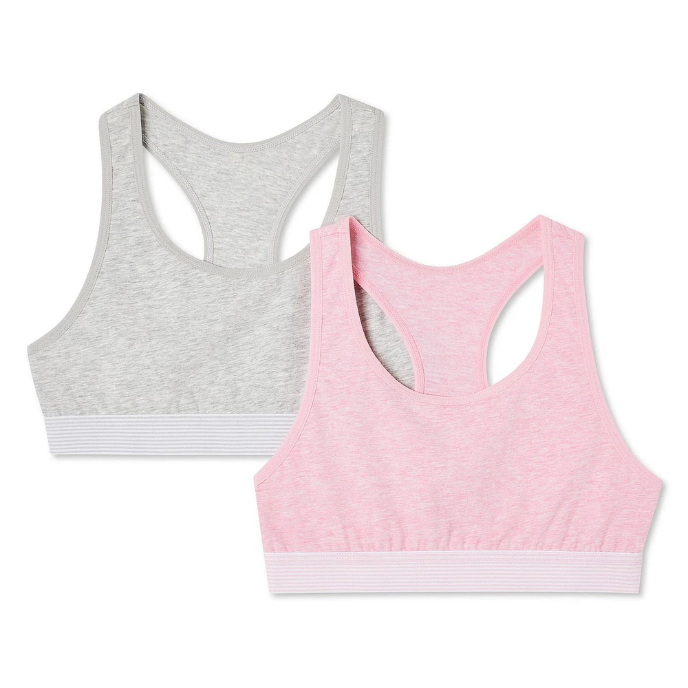 George Girls' Racerback Bras 2-Pack, Sizes S-XL