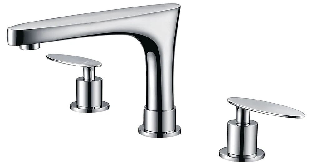 16.25-in. W Above Counter White Bathroom Vessel Sink Set For 3H8-in. Left Faucet AI