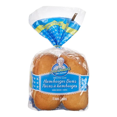 Pains à hamburger genre maison coupés Mrs. Dunster’s 8 petits pains, total de 464 g