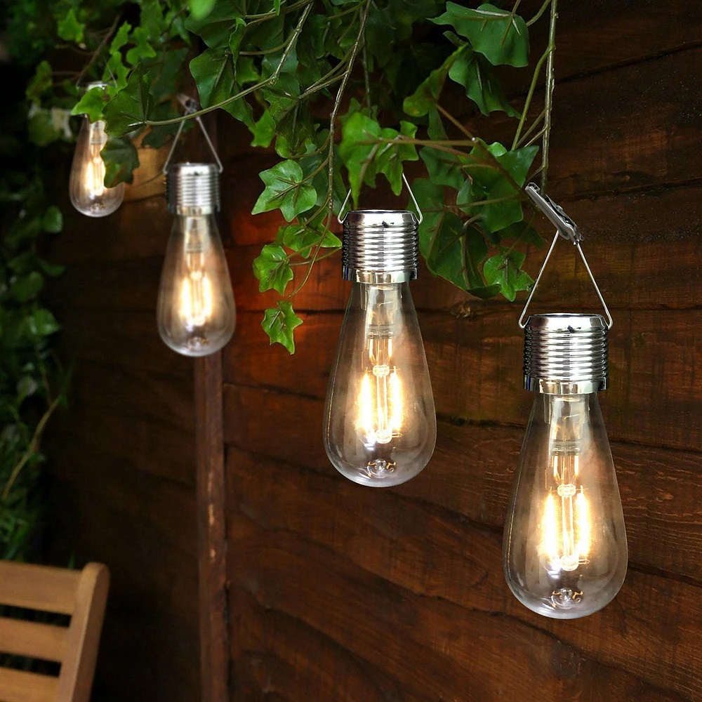 Hometrends Warm White LED Solar Hanging Edison Light