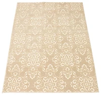 ECARPET Modern Area Rug for Dining Room, Living Room, Bedroom or Den Patty Ivory