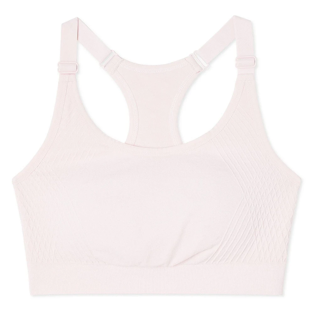 Athletic Works Women's Seamless Sports Bra, Sizes M-3XL