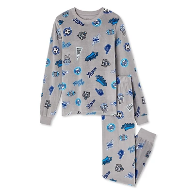 George Boys' Velour Pajama 2-Piece Set, Sizes XS-XL