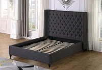 Venetian King Platform Bed, Grey