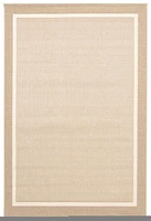 ECARPET Indoor/Outdoor for Balcony, Patio and Garden Platinum Ivory Rug