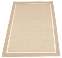 ECARPET Indoor/Outdoor for Balcony, Patio and Garden Platinum Ivory Rug