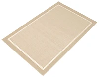 ECARPET Indoor/Outdoor for Balcony, Patio and Garden Platinum Ivory Rug