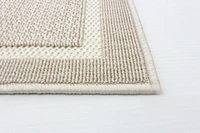 ECARPET Indoor/Outdoor for Balcony, Patio and Garden Platinum Ivory Rug