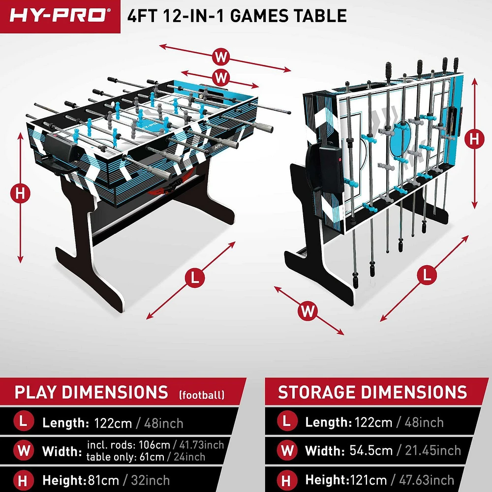 Hy-Pro 4ft 9in1 Folding Multi Game