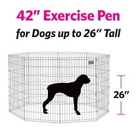 Midwest Black Exercise Pen 42 Inch 8 Panels ( No Door)