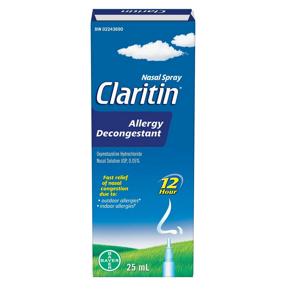 Claritin Allergy Decongestant Nasal Spray, 25mL