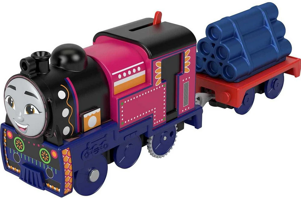 Thomas and Friends Ashima Toy Train, Motorized Engine with Cargo